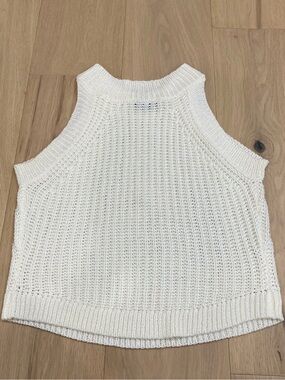 Chelsea | White Knit Racerback Top